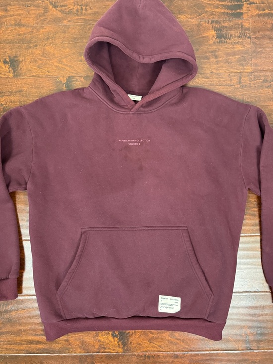 Comfrt Clothing Matching Set, 2XL, Burgundy Hoodie and Wide Leg Sweatpants Coord - Picture 4 of 11